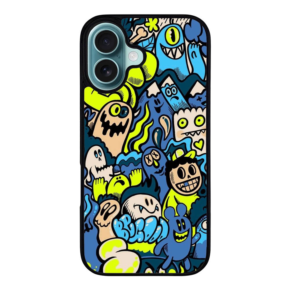 BLUE DOODLE VL000214 iPhone 16 Plus Case Cover