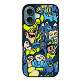 BLUE DOODLE VL000214 iPhone 16 Plus Case Cover