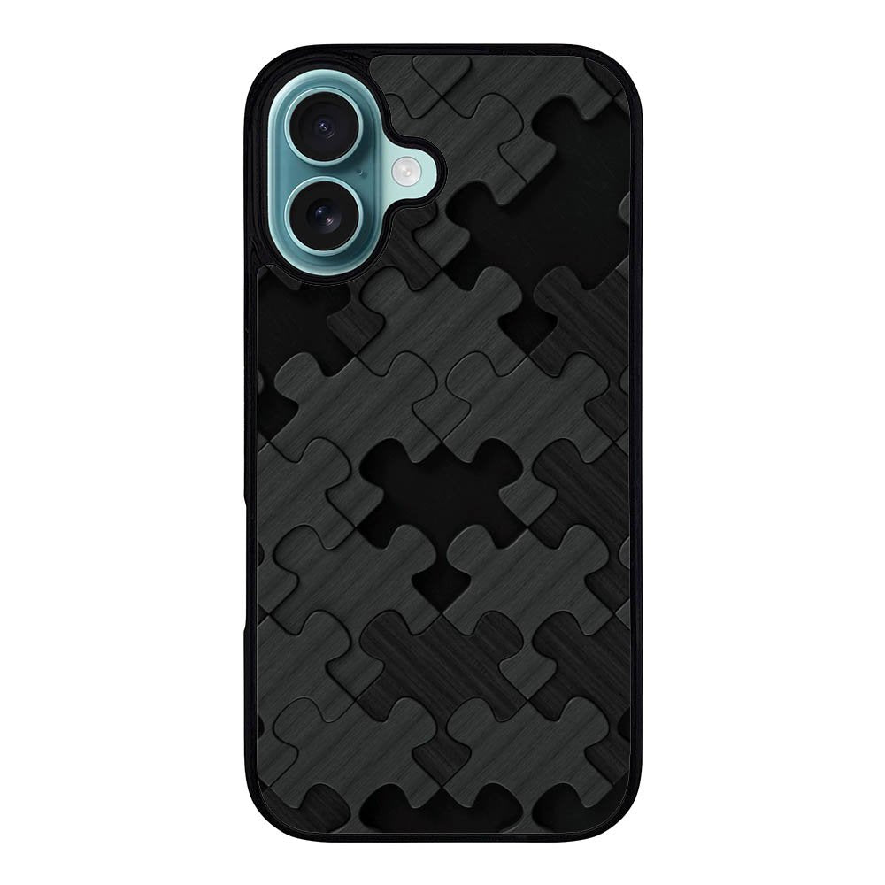 BLACK WOOD PUZZLE VL00481 iPhone 16 Plus Case Cover