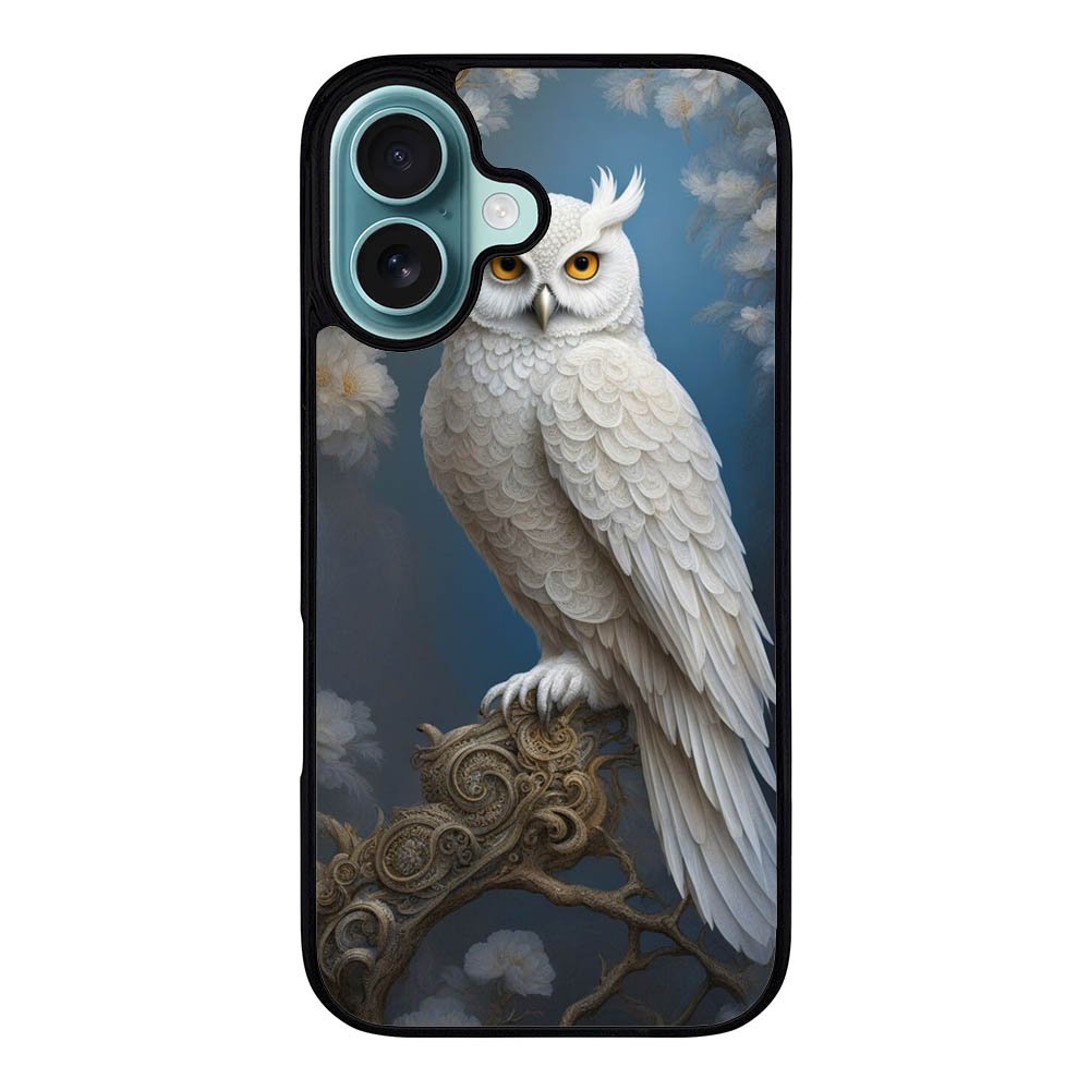 White Lace Owl Na00124 iPhone 16 Case Cover