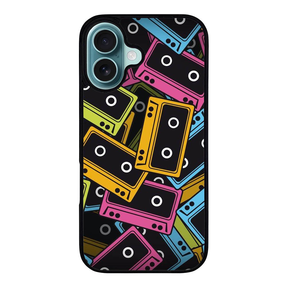 Retro Cassette Multi Color VL00233 iPhone 16 Plus Case Cover