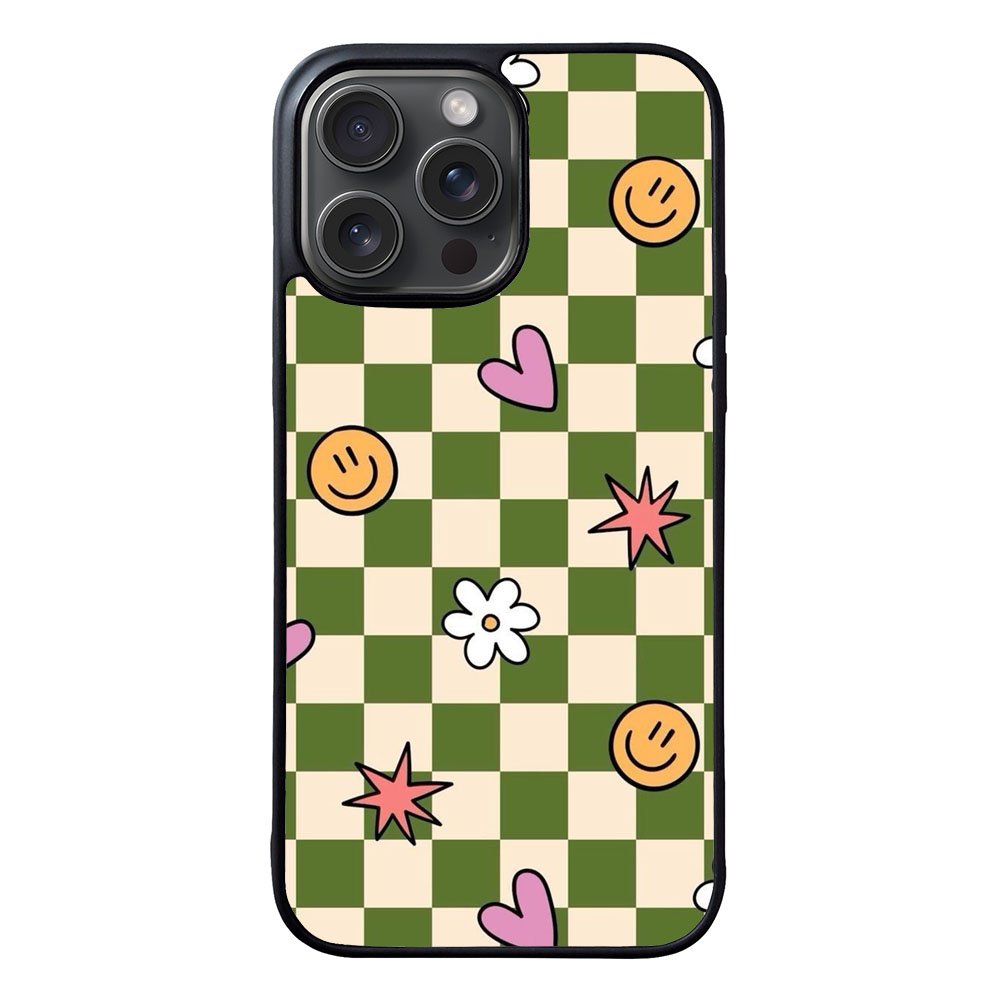 CHECKERBOARD FLOWER VL00605 iPhone 16 Pro Max Case Cover
